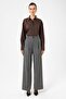 Women's High Waist Pleated Striped Trousers - 3