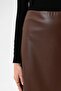 Faux Leather Midi Skirt - 4