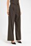Women's High Waist Striped Trousers - 2