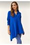 Long Terikoton Tunic Suitable for Women's Asymmetrical Hijab Shirt Dress Cobalt K4912264 - 3