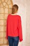Women's Extra Long Double Sleeve / Collar Slit Casual Sweatshirt Blouse 700-3470187 - 7
