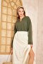 Women's Extra Long Double Sleeve / Collar Slit Casual Sweatshirt Blouse 700-3470187 - 7
