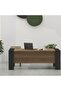Moderno A01 L-Shaped Workstation Executive Desk with 2 Drawers for Office-Black Zabrano - 6