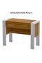 Moderno A01 L-Shaped Workstation Executive Desk with 2 Drawers for Office-Light Walnut - 8