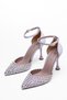 Silver Heeled Stiletto Diamond-Studded Shoes Evening Dress Shoes - 5