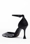 Stone-Encrusted Shoes, High-Heeled Stiletto Diamond-Studded Shoes, Black Evening Dress Shoes - 5