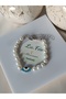 Single Evil Eye Bead & Pearl Bracelet Silvery Drawstring Knot Detail Handmade Custom Design Bracelet - 3