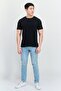 Men Crew Neck Short Sleeves Brand Logo T-Shirt, Dark Navy Blue - 4