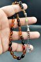 Yellow Black Alpaca Tasseled Fire Amber with Barley Cuts - 3