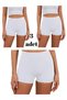 Gathering Effect 3 Pieces Women's Seamless Invisible Non-Marking Mini Shorts Boxer Skirt Underdress Shorts - 2