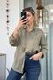 Long Sleeve Channeled Khaki Jacquard Shirt - 3