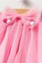 Girl's Pink Pompom Tutu Skirt - 2