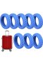 8Pcs Blue Silicone Wear-Resistant Sound-Absorbing Suitcase Wheel Case Skidproof Mold