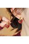 Women's Earrings Red Heart with Stone Studs Earrings Valentine's Day Gift - 4