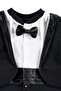 Baby Tuxedo Interlock Long Sleeve Booties Baby Collar Jumpsuit - 2