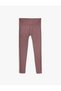High Waist Sports Leggings Seamless Knitted Fabric Textured Slim Fit