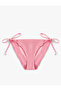 Shiny Brazilian Bikini Bottom with Lacing Detail on the Sides