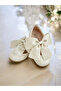 Girls' Cream Bow Orthopedic Stylish Ballet Flats - 3