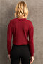 Women's Burgundy Button Detailed Blouse Tf57 - 4