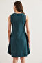 Women's Emerald Green Fragmented Thessaloniki Flared Dress Elb- 19002336 - 6