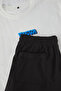 Ecru Black Knitted Pajama Set - Regular Fit Athlete Shorts Tmnss25Pt00022 - 7