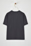 Antrasit %100 Pamuk Oversize/Geniş Kalıp Baskılı  Örme T-Shirt TWOSS25TS00075 - 6
