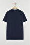 Lacivert Regular/Normal Kesim At Nakış Detaylı %100 Pamuklu T-Shirt TMNSS24TS00056 - 5