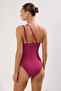 Mürdüm Cut Out/Pencere Detaylı Tek Omuz Kaplı Regular Mayo TBESS25MA00079 - 5