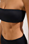 Siyah Straplez Kaplı Hipster Yüksek Bel Basic Bikini Takımı TBESS22BT0018 - 4