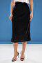 Black Straight Sequin Midi Woven Finike Stylish/Night Skirt - 3