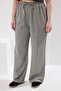 Khaki Cotton-Linen Content High Waist Woven Large Size Pants Tbbss25Ar00026 - 3