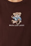 Kahverengi %100 Pamuk Regular/Normal Kalıp Ayıcık Nakışlı  Örme T-Shirt TWOSS25TS00088 - 4