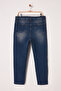 Koyu Mavi Yüksek Bel Destroy Detaylı Esnek Skinny Jeans TBBSS25CJ00011 - 7