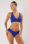 Saks Aksesuarlı Üçgen Kaplı Regular Normal Bel Bikini Takımı TBESS25BT00105 - 2
