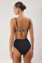 Leopar Desenli Balconette Kaplı Regular Yüksek Bel Bikini Takımı TBESS25BT00124 - 9