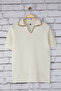 Ecru Regular Textured Knitwear Polo Neck T-Shirt Tmnss25Po00027 - 3