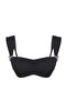Siyah Aksesuarlı Bralette Kaplı Bikini Üstü TBESS25BU00036 - 5