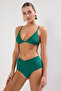 Green High Waist Bikini Bottom Tbess25Ba00032