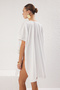 White Mini Woven Embroidered Kimono&Kaftan Tbess25Km00012 - 5
