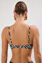 Zebra Desenli Straplez Kaplı Bikini Üstü TBESS25BU00044 - 9