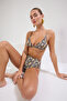 Yılan Desenli Hipster Yüksek Bel Bikini Altı TBESS21BA0057