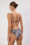 Zebra Desenli V Kesim Regular Normal Bel Bikini Altı TBESS21BA0168 - 4