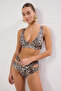 Leopar Desenli Üçgen Kaplı Bikini Üstü TBESS22BU0017