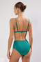 Yeşil Hipster Yüksek Bel Bikini Altı TBESS25BA00024 - 4