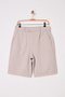 Men's Stone Regular Fit Brit Closure Gabardine Shorts & Bermudas Tmnss25Sr00012 - 5