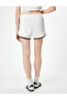 Cotton Elastic Waist Mini Shorts - Color Contrast - 4