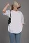 White Unisex Cotton Crew Neck Boyfriend Knitted Oversize T-Shirt