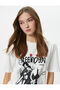 Music Themed Printed T-Shirt Short Sleeve Crew Neck Cotton
