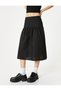 Waist-Seated Midi Skirt A-Line Comfortable Fit Standard Waist - 3