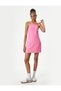 Linen Blended Mini Salopet - Strappy Halter Collar Jumpsuit - 3